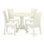 East West Furniture Dublin Wood 5-Piece Dining Set With White DLIP5-LWH-W