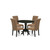 East West Furniture Dublin Wood 5-Piece Parson Dining Set DLBR5-BLK-17