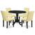 East West Furniture Dublin Wood 5-Piece Parson Dining Set DLAB5-BLK-73