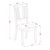 East West Furniture Dublin Wood 3-Piece Dining Set In Black Finish DLDU3-BLK-LC