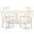 East West Furniture Dublin Wood 5-Piece Dining Set With White DLKE5-LWH-W