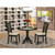 East West Furniture Dublin Wood 3-Piece Dining Set In Black Finish DLDA3-BLK-C