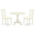 East West Furniture Dublin Wood 3-Piece Dining Set With White DLCL3-WHI-C