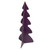12" Purple Triangular Christmas Tree with a Curved Design Tabletop Decor
