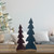 12" Purple Triangular Christmas Tree with a Curved Design Tabletop Decor