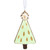 4.5" Green and Gold Christmas Tree Hanging Ornament
