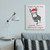 White and Red Jingle All The Way Sassy Christmas Donkey Rectangular Canvas Wall Art 40" x 30"