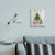 White and Green Rustic Merry Christmas Tree Illustration Rectangular Wall Art 20" x 16"