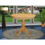 East West Furniture Antique Wood Table With Pedestal With Oak Finish ANT-OAK-TP