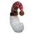 14" Santa Half Moon Head With Foam Beard And Holly Berries Christmas Wall Decor