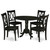 East West Furniture Dublin Wood 5-Piece Dining Set With Black DLCL5-BLK-W