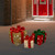 Lighted Gift Boxes Christmas Outdoor Decorations - 10" - Red and Gold - Set of 3