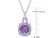 2.30 Carat (ctw) Amethyst & Tanzanite Halo Pendant Necklace in Sterling Silver with Chain