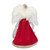 16" Red and Ivory Poinsettia Angel Christmas Tree Topper - 33752004