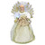 12" Lighted Gold and Ivory Angel Tree Topper - Multicolor Fiber Optic Lights