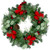 Pre-Decorated Poinsettia and Eucalyptus Artificial Christmas Wreath - 24" - Unlit