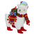 8.5" White and Red Plush Llama with Hat Christmas Tabletop Figure