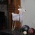 13” Tan Brown and Gray Plush Reindeer Christmas Tabletop Decoration