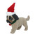 Plush Pug Puppy with Santa Hat and Jingle Bell Christmas Figure - 13.25"