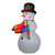 5' Pre-Lit White and Red Inflatable Lighted Snowman Christmas Yard Art Decor