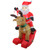 Lighted Inflatable Rocking Reindeer and Santa Outdoor Christmas Decoration - 4.75'