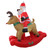 Lighted Inflatable Rocking Reindeer and Santa Outdoor Christmas Decoration - 4.75'