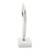 9.25" Silver and White Love Heart on Stand Marble Decorative Tabletop Accent