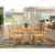 East West Furniture Dublin Wood 5-Piece Dining Set With Oak Finish DLBO5-OAK-W