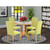 East West Furniture Dublin Wood 5-Piece Parson Dining Set In Oak DLEN5-OAK-07