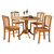 East West Furniture Dublin Wood 5-Piece Dining Set With Oak Finish DLIN5-OAK-W