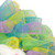 Colorful Deco Mesh Ribbon Easter Bunny Wreath, 24-Inch, unlit
