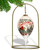 6" Merry Christmas Cardinal Hanging Glass Ornament