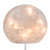 7.5" White and Silver Round Winter Wonderland Christmas Tabletop Decoration