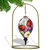 6” Multi-Color Butterfly Hand Painted Mouth Blown Glass Hanging Christmas Ornament