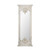 59" White Distressed Classic Vintage Style Wood Framed Rectangular Floor Mirror