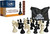WE Games Plastic Staunton Tournament Chess Pieces in Black and Cream - 3.75 in King