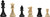 WE Games Plastic Staunton Tournament Chess Pieces in Black and Cream - 3.75 in King