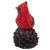 5.5" Red Cardinal Bird Sitting on a Pine Cone Christmas Figurine