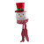 14.5" Red and White Snowman Head Christmas Tabletop Decor