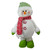 17" White and Green Standing Snowman Christmas Tabletop Figure