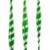 Set of 3 Clear and Green Swirl Christmas Icicle Ornaments 12"