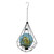 20" Hanging Diamond Shaped Metal Gazing Ball Display Cage