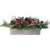 24" Mixed Pine and Red Ornaments Artificial Christmas Arrangement in Wood Planter