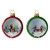 Set of 2 LED Lighted Winter Scene Christmas Ornament Decorations 5.75"