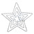 25” LED Blue and White Rope Light Star Christmas Decoration