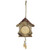 6" Brown and Beige Cuckoo Clock with Love Birds Hanging Christmas Ornament