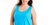 Just My Size Women's Cotton Jersey Shirttail Tank Top Process Blue Size 16