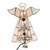 9.75" Lighted Gold Capiz Angel Trumpeter Christmas Tree Topper - Clear Lights