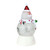 7" Battery Operated White and Red Santa Claus Christmas Glittering Snow Dome