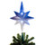 12' Lighted Blue and White Color-Changing Glitter Star Christmas Tree Topper